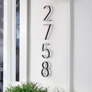 5 in. Silver Reflective Floating or Flush House Number 7