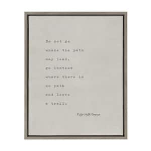 Sylvie "Emerson Quote" by Saint and Sailor Studios 24 in. x 18 in. Typography Framed Canvas Wall Art