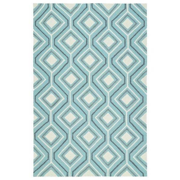 Kaleen Escape Blue 5 ft. x 8 ft. Indoor/Outdoor Area Rug-ESC04-17-576 ...
