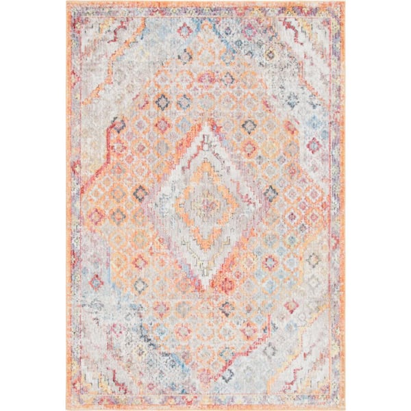 Brighton Dumbo Orange 5 ft. 3 in. x 7 ft. 9 in. Area Rug