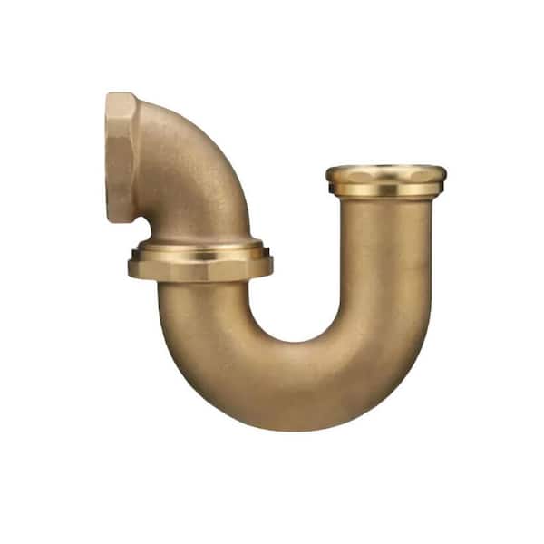 Everbilt LA Code 1-1/2 in. Unfinished Cast Brass Sink Drain P- Trap