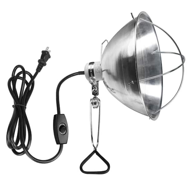 10.5 in. 120V Silver Integrated LED Work Light with 250W E26 Ceramic Socket and 6 ft. Cord (No Bulb Included)