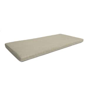 40 in. L x 18 in. W x 2 in. T Outdoor Rectangular Bench Cushion in Putty Beige