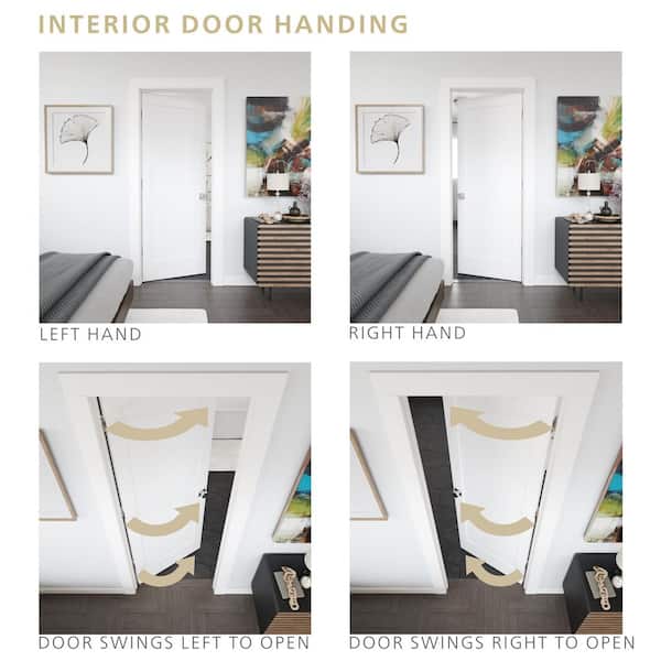 JELD-WEN 32 in. x 80 in. 2 Panel Left-Handed Primed MDF Wood