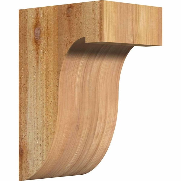 Ekena Millwork 6 in. x 8 in. x 12 in. Western Red Cedar Del Monte Rough Sawn Corbel
