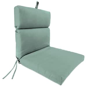 Sunbrella 22" x 44" Canvas Spa Solid Rectangular French Edge Outdoor Chair Cushion