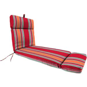 72 in. L x 22 in. W x 3.5 in. T Outdoor Chaise Lounge Cushion in Mulberry Red