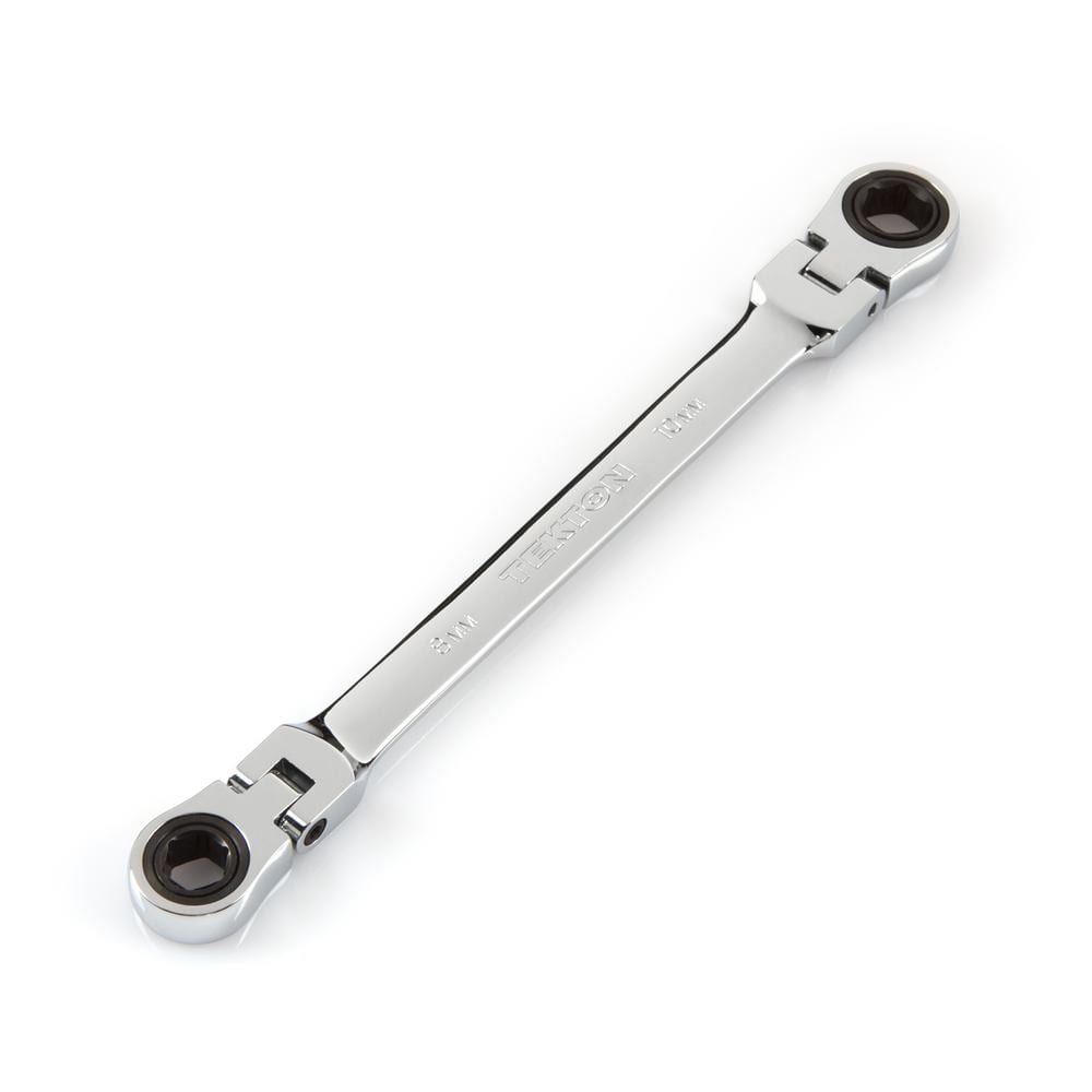 Tekton 8 Mm X 10 Mm Flex Head Ratcheting Box End Wrench Wrn76103 The Home Depot