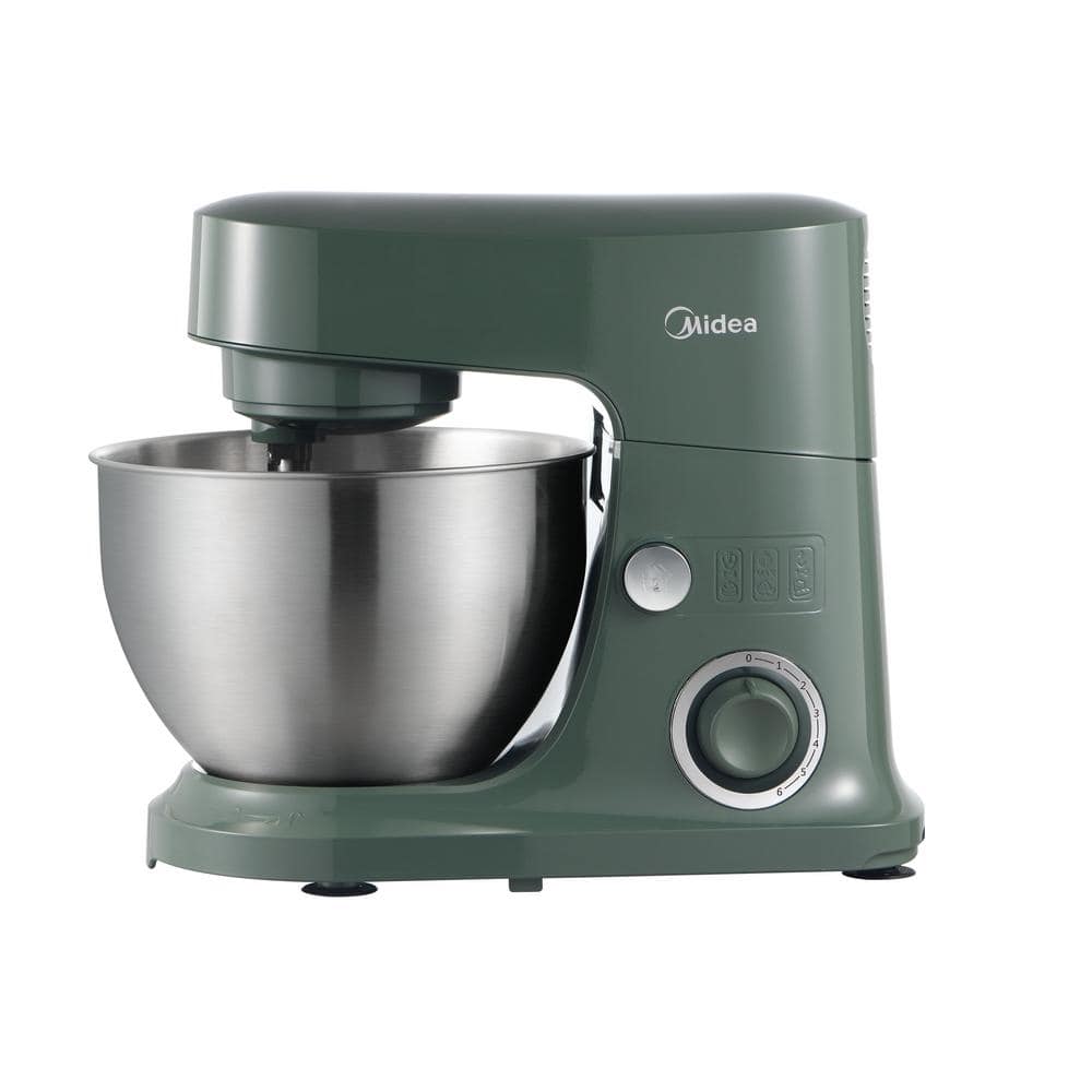 Midea 5 qt. 6-Speed Stainless Steel Stand Mixer with Tilt-Head in Green
