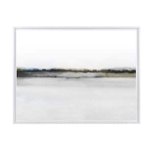 Neutral Abstract Landscape Framed Canvas Wall Art - 24 in. x 16 in. Size, by Kelly Merkur 1-pc White Frame