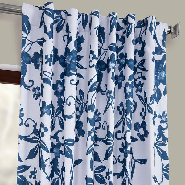 Exclusive Fabrics & Furnishings Temple Garden Blue Floral Faux