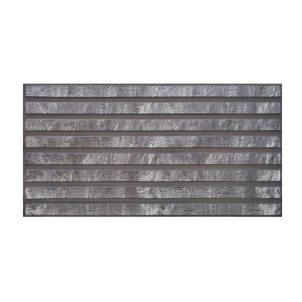 Falkirk Retro 3D VI 3-1/6 ft. x 1-3/5 ft. Gray PVC Decorative Wall Paneling, Waterproof, Easy to Install, 5-Pack