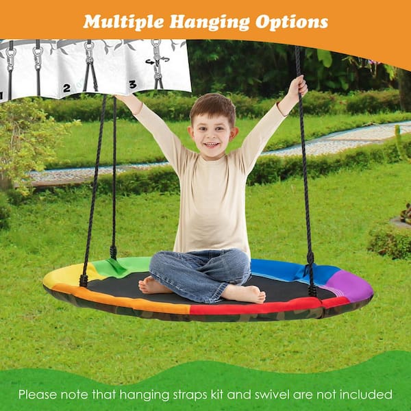 Gymax Swing Set Swing Seat Replacement and Saucer Tree Swing for
