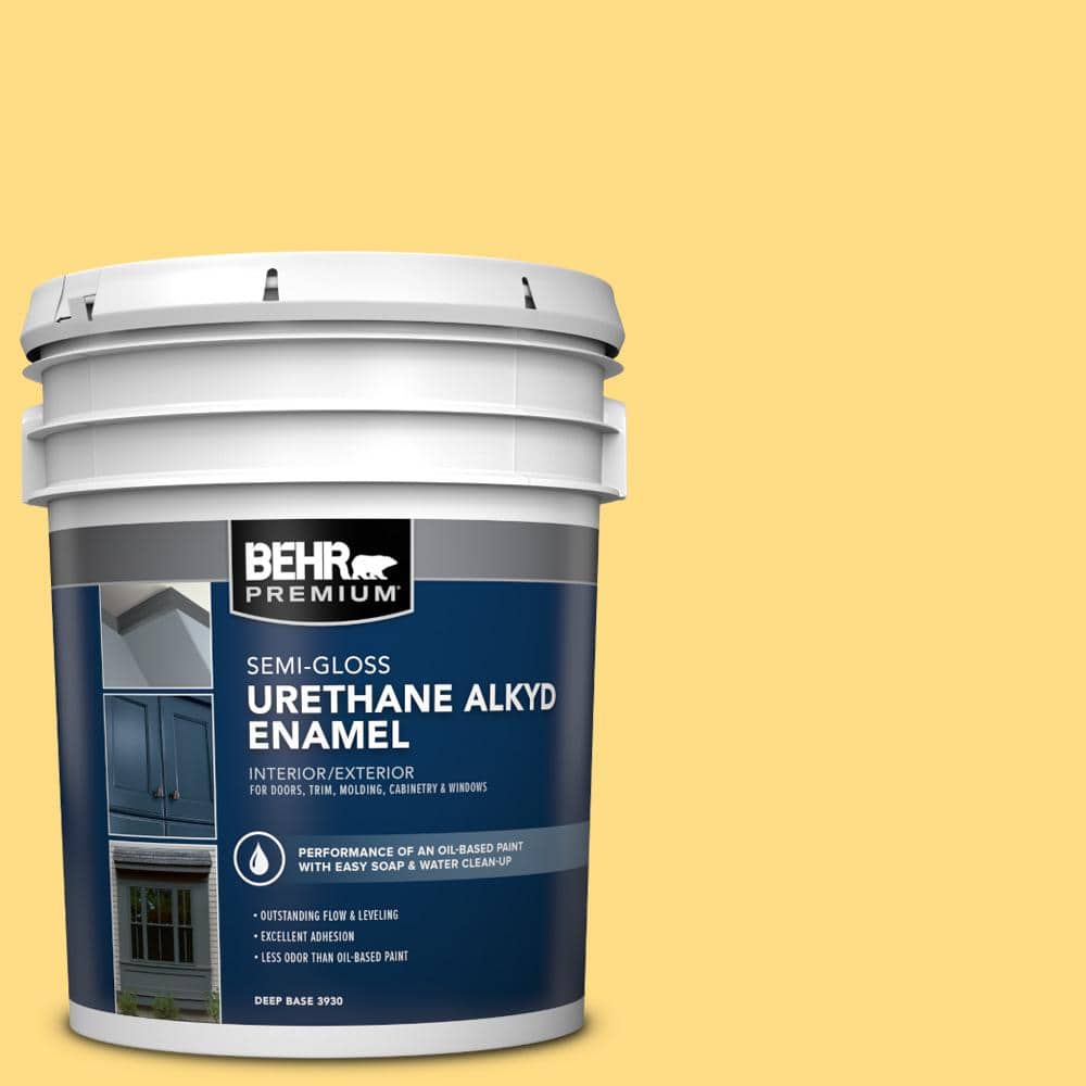5 gal. #340B-5 Yellow Brick Road Urethane Alkyd Semi-Gloss Enamel Interior/Exterior Paint price history on PriceWatchPro