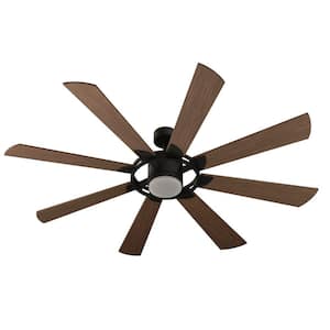 Bristol 68 in. Integrated LED Indoor Outdoor Bronze Farmhouse Windmill Ceiling Fan with Light Kit and Remote