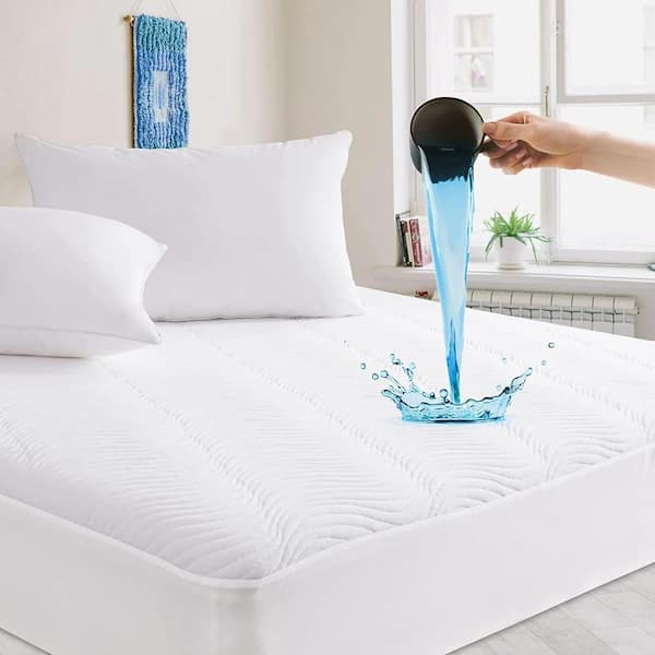 MarCielo CBC Mattress Covers Queen Size Polyester 100% Waterproof Knit Mattress Protector