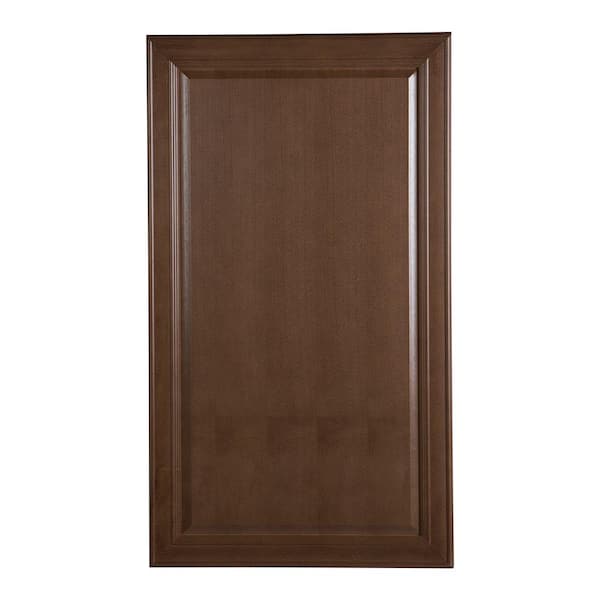Hampton Bay Benton Assembled 24x42x12 in. Wall Cabinet in Butterscotch