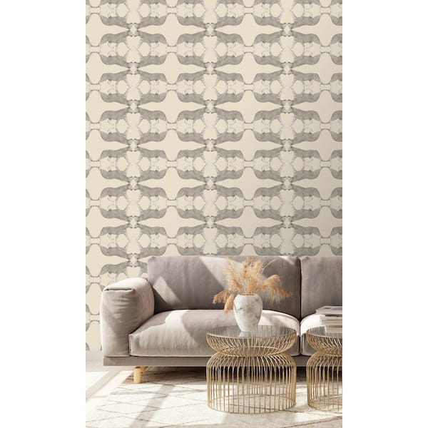 Beige Leopard Print Machine Washable 57 sq. ft. Non-Woven Non- Pasted Double Roll Wallpaper