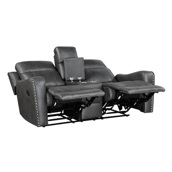 Lazzara Cadmus 72 in W Microfiber Fabric 2-Seater Manual Double