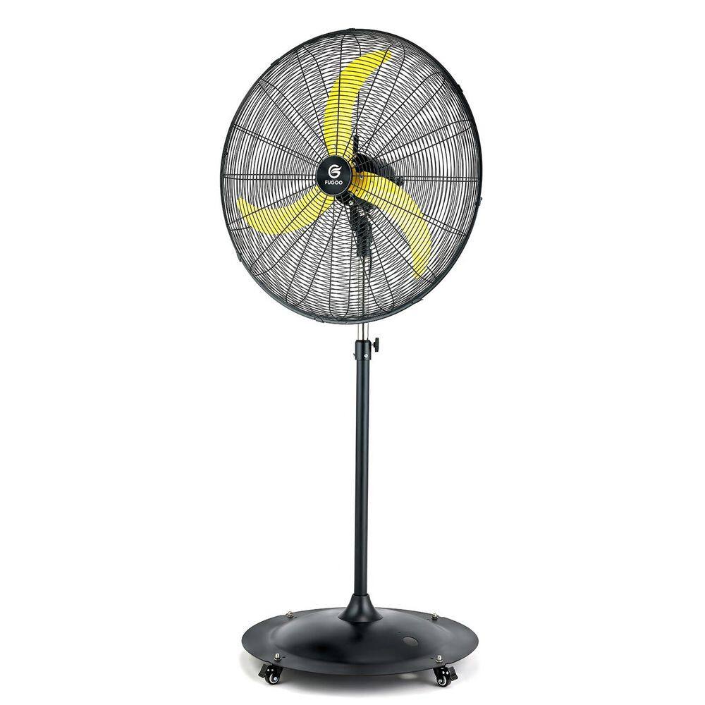 30 in. Oscillating Pedestal Fan in Black with Yellow Blades, All Sealed Brushless DC Motor, Waterproof, Outdoor price history on PriceWatchPro