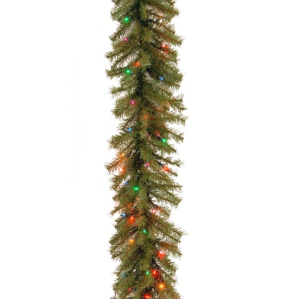 National Tree Company 9 ft. x 10 in. Norwood Fir Artificial Christmas Garland with 50 Multi-Lights