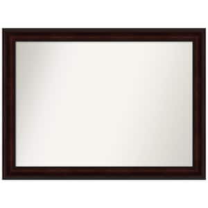 Coffee Bean Brown 43 in. W x 32 in. H Non-Beveled Bathroom Wall Mirror in Brown