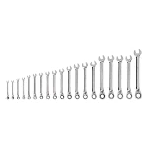 19-Piece (6-24 mm) Reversible 12-Point Ratcheting Combination Wrench Set