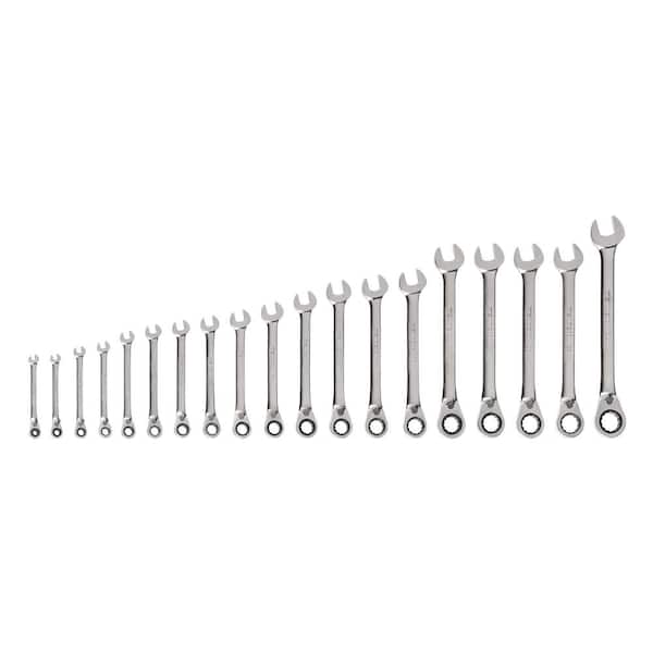 TEKTON 19-Piece (6-24 mm) Reversible 12-Point Ratcheting Combination Wrench Set