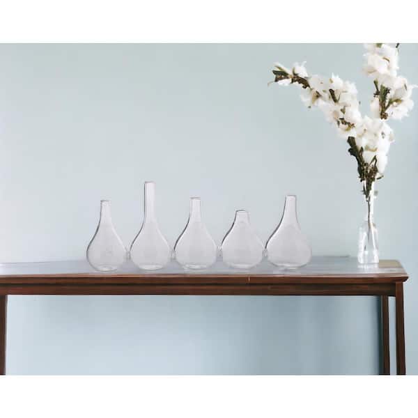 Quintuplet Set Of Five Joined Glass Vases