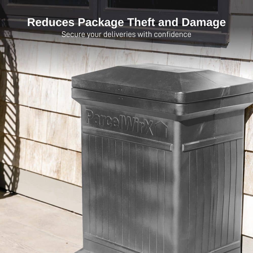 Graphite Vertical Plastic Package Delivery Box