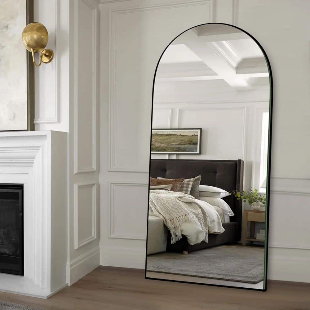 LuxHomez 28 in. W x 71.5 in. H Oversized arched wooden classic