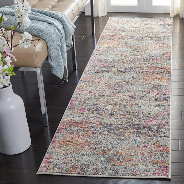 Madison Black/Gold 2 ft. x 18 ft. Abstract Gradient Runner Rug