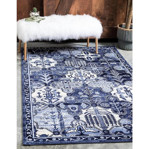 La Jolla Cathedral Blue 5' 0 x 8' 0 Area Rug