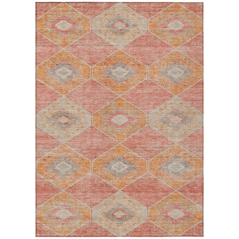 Chantille Machine Washable Indoor/Outdoor Abstract ACN1857 Coral 3 ft. x 5 ft. Accent Rug price history on PriceWatchPro