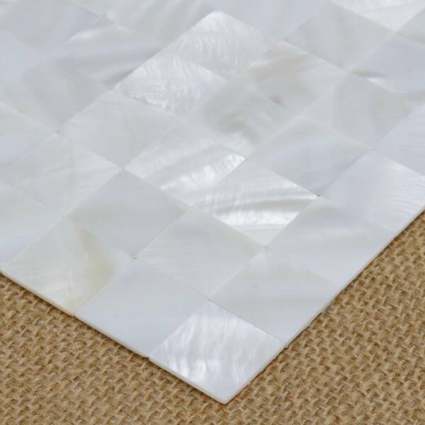 Art3d 6-Sheets Peel and Stick Mother of Pearl Shell Mosaic Tile for Kitchen  Backsplashes 12 in. x 12 in A186hd91P6 - The Home Depot