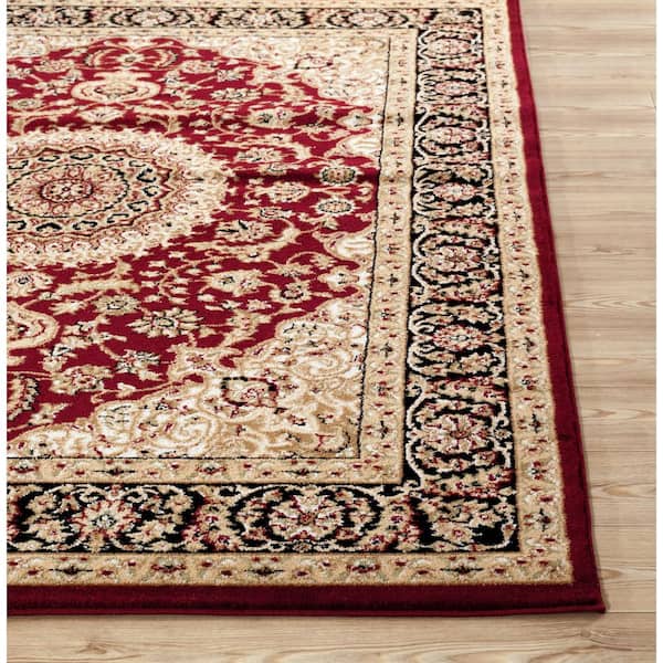 Traditional Medallion Burgundy 7 ft. 10 in. x 10 ft. Indoor Area Rug