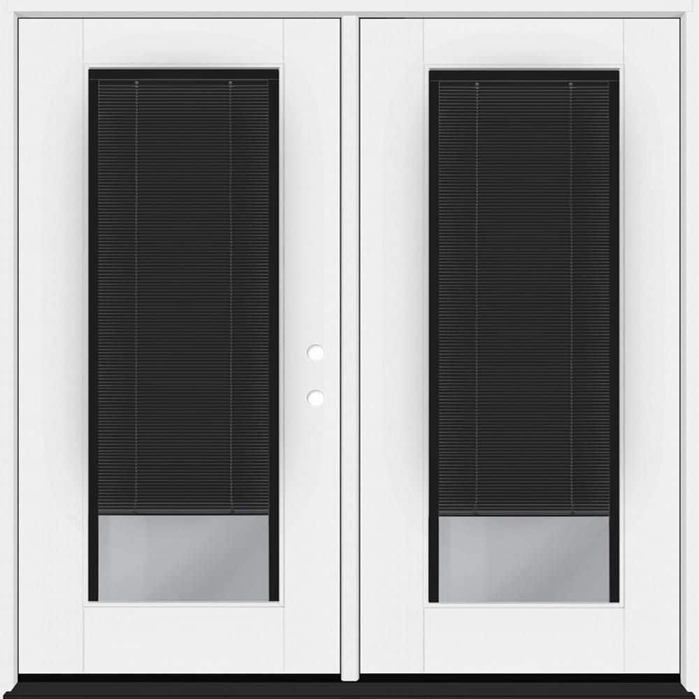 "Legacy 60 in. x 80 in. Full Lite Clear Glass Noir Miniblind Unfinsihed LHIS Fiberglass Retro Patio Door w/4""Jamb" price history on PriceWatchPro