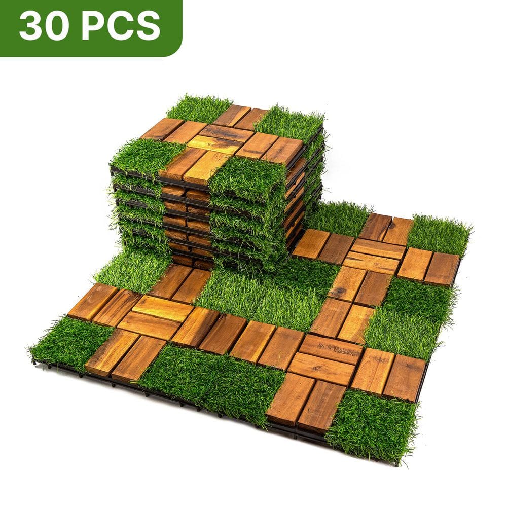 "12""x12"" Acacia Wood Deck Tile for Indoor and Outdoor (30-Pack)" price history on PriceWatchPro