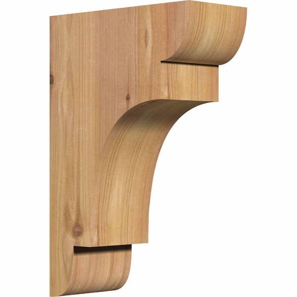 Ekena Millwork 3-1/2 in. x 8 in. x 12 in. Western Red Cedar New Brighton Smooth Corbel