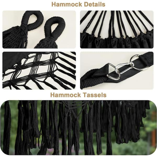 6.6 ft. Portable Heavy Duty Fishtail Knitting Double Hammock