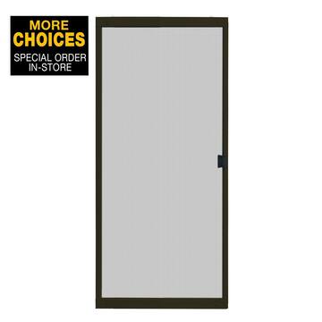 36 in. x 80 in. Adjustable Fit Bronze Steel Sliding Patio Screen Door