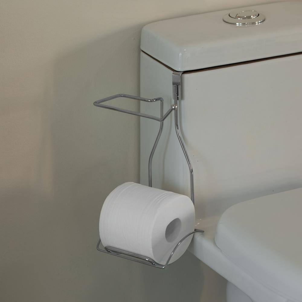 Chrome Over-the-Tank Dual Toilet Paper Holder Set