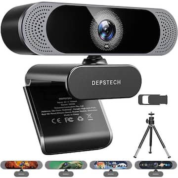 4K USB Webcam with Autofocus in Black (1-Pack)