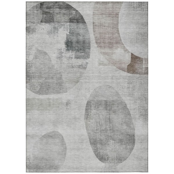 Chantille Machine Washable Indoor/Outdoor Abstract ACN2815 Taupe 10 ft. x 14 ft. Area Rug