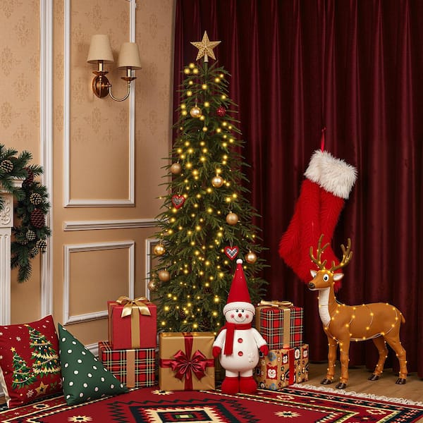 DR.Planzen 6 ft. Pre-Lit Cedar Christmas Tree Waterproof Indoor