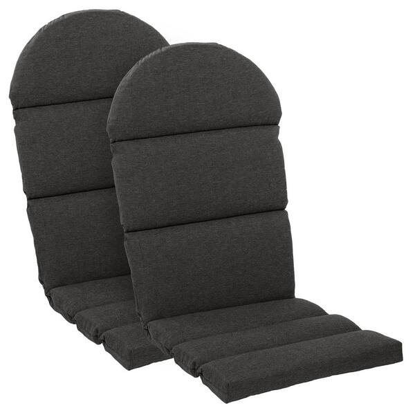ARDEN Oceantex 21.5 in. x 50 in. Ink Black Outdoor Adirondack Chair Cushion (2-Pack)