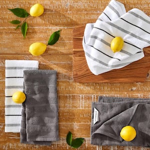 Albany Charcoal Gray Kitchen Towel Set (Set of 4)