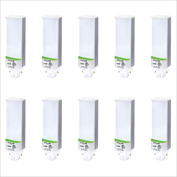 Hy-Lite 12W PL LED Lamp 32W/42W CFL Equivalent 3500K 1360 Lumens Ballast Bypass 120-277V UL Listed (10-Pack)