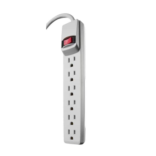 Woods 4 ft. 6-Outlet Power Strip with Overload Protection