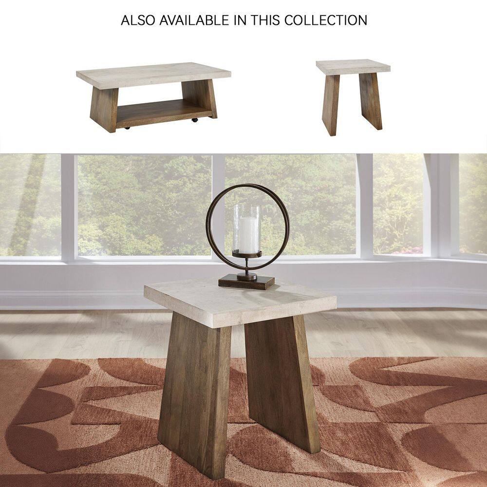 Brendalhouse 22 in. Light Brown Square MDF End Table - thumbnail 4